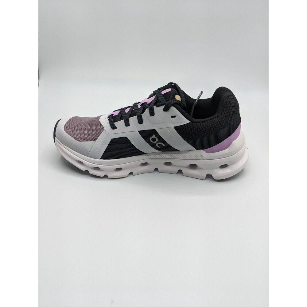 On Women's Cloudrunner Sneakers, Heron/Black, 6 Medium US - Picture 7 of 9
